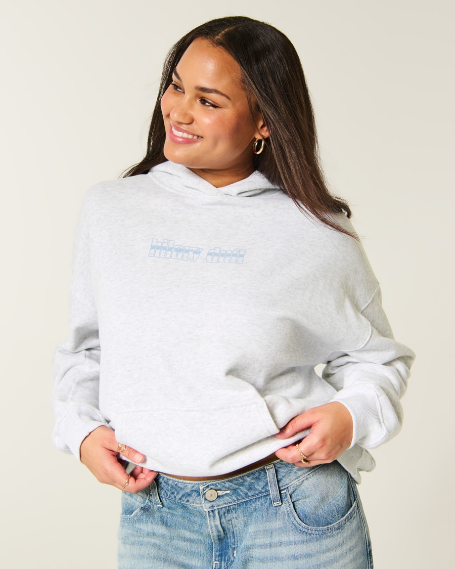 Hollister Feel Good Oversized Hilary Duff Graphic Hoodie