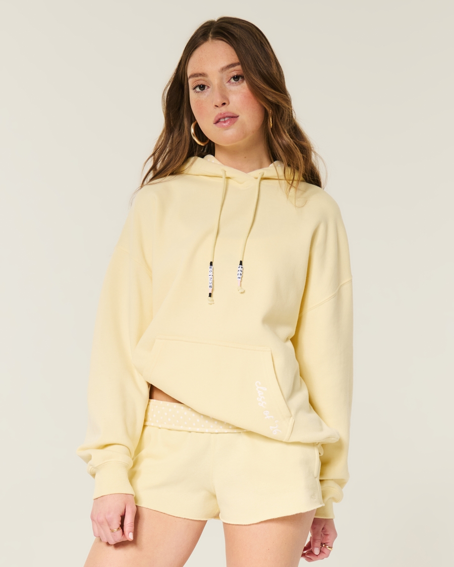 Hollister Feel Good Oversized Little Miss Grad Graphic Hoodie