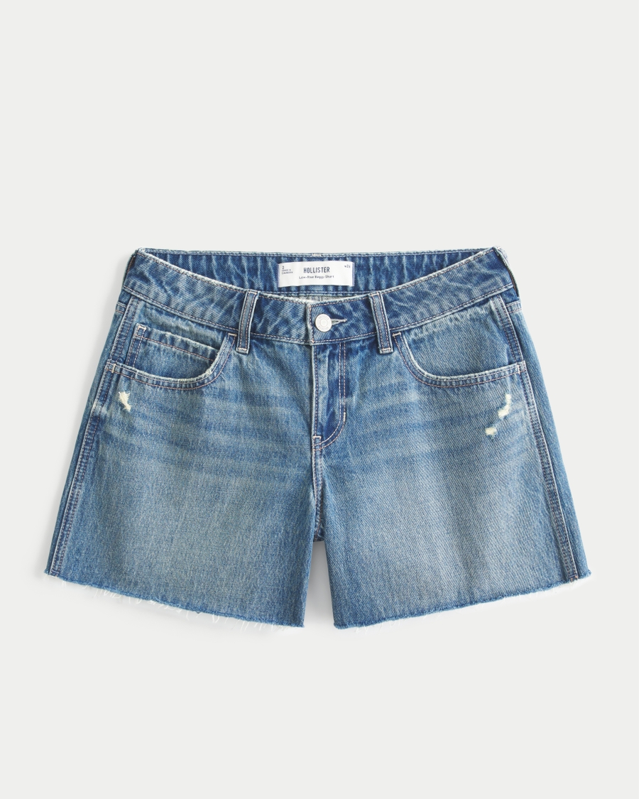 Low Rise Distressed Baggy Jean